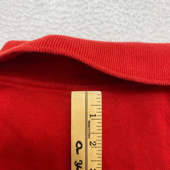 Lacoste Polo Shirt Mens 6 Red Short Sleeve Pique - Picture 12 of 12